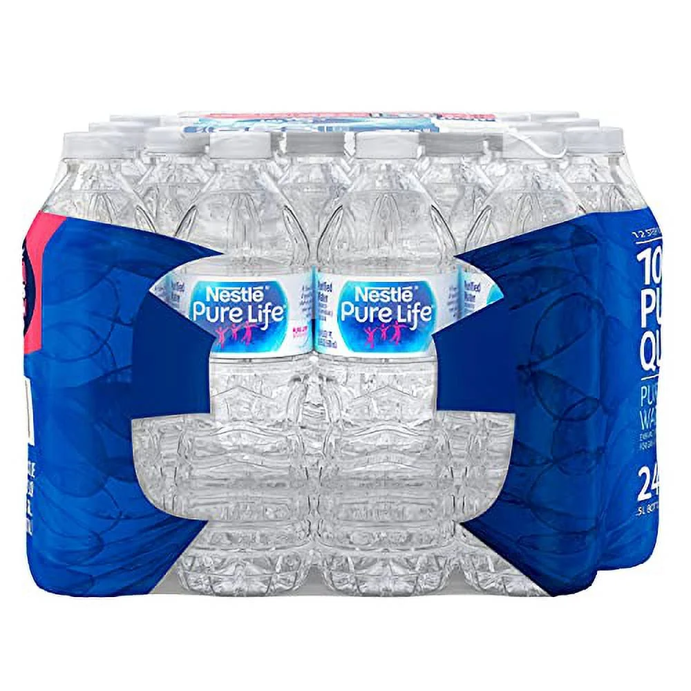 nestle(r) pure life(tm) purified bottled water, 16.9 oz., case of 24
