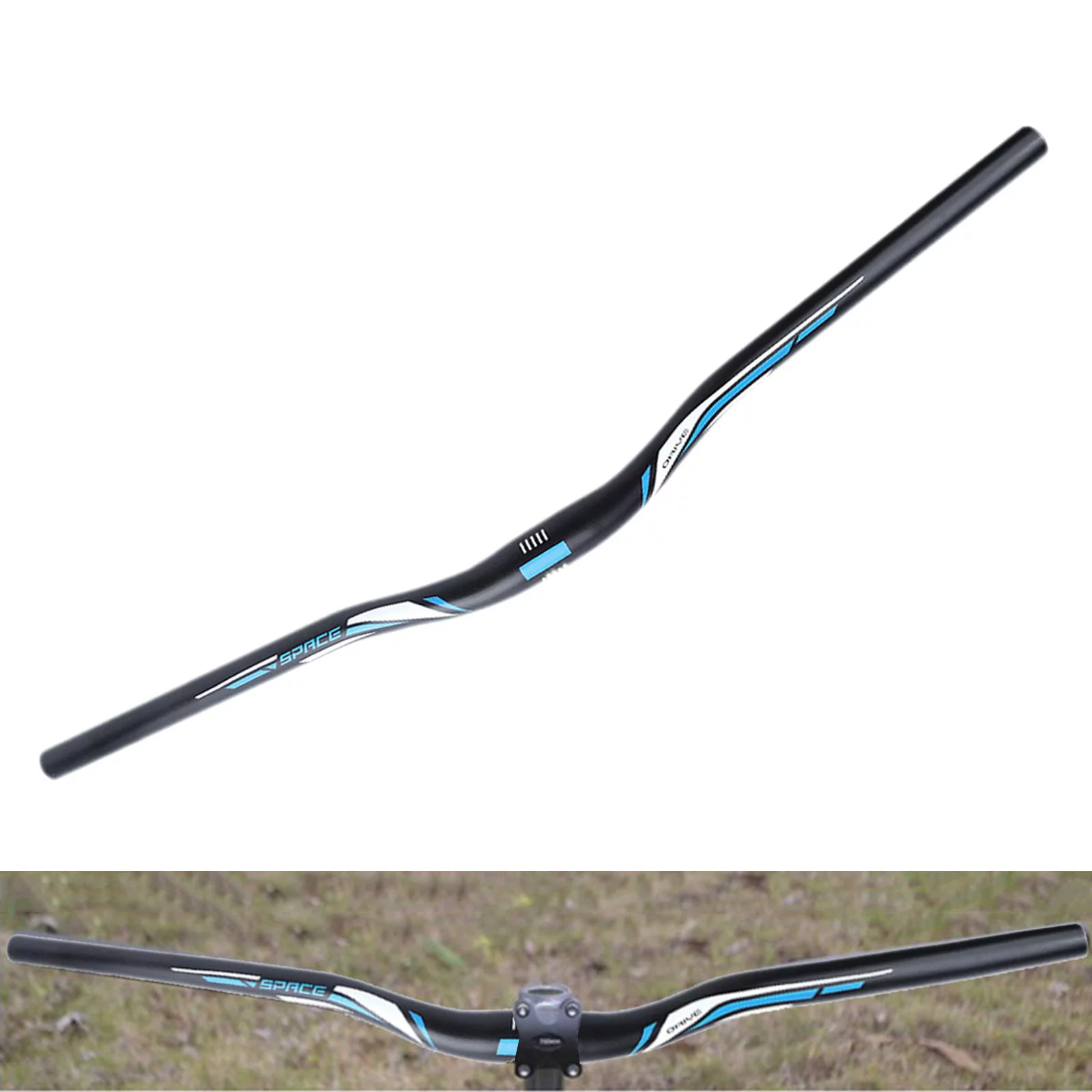 mm Handlebar r, 690mm Aluminium Alloy Mountain Road DH Bike Handle Blue