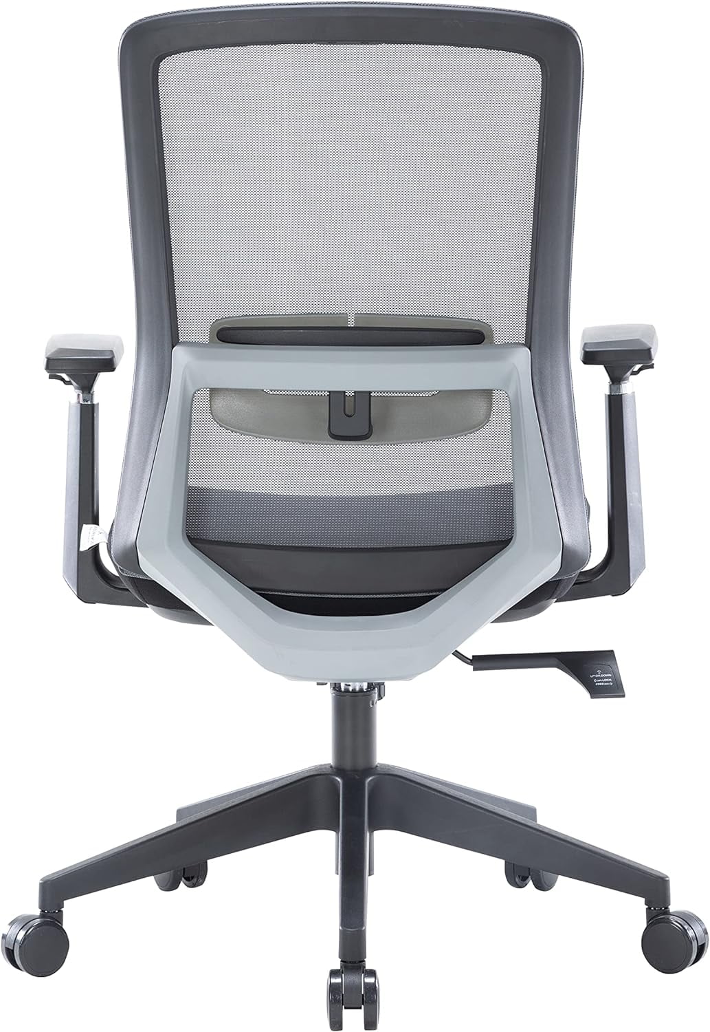 Igram Moder Height Office Task Chair With Adjustable Armrests Ad 360 Degree Swivel, Grey