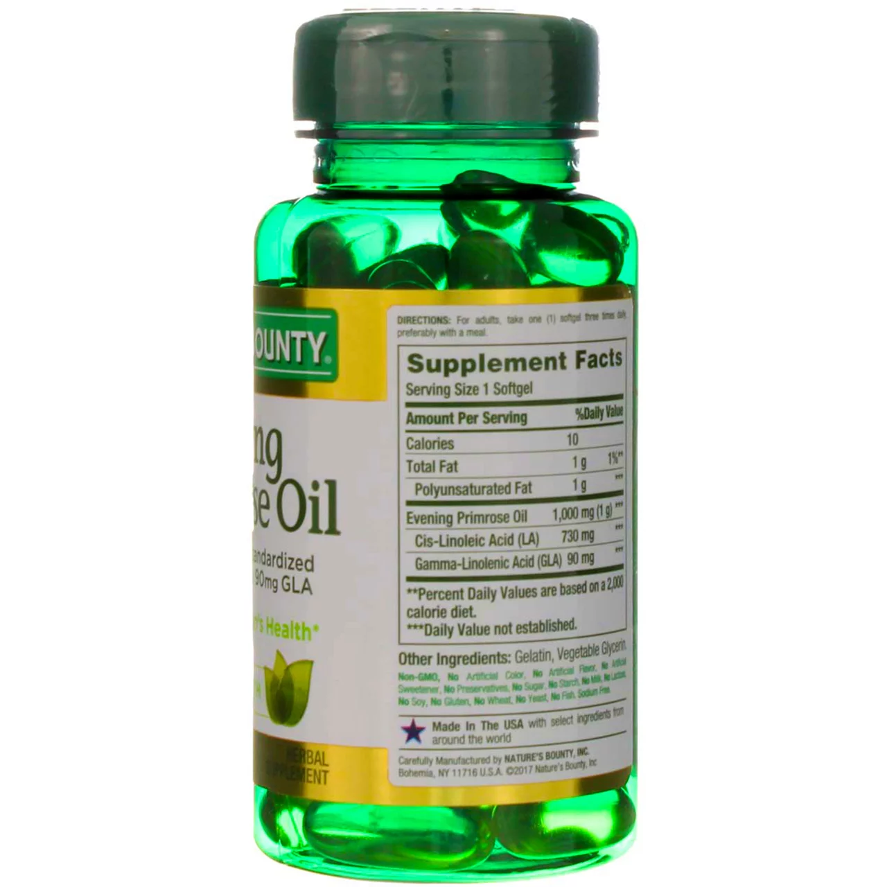 Nature's Bounty Herbal Health Evening Primrose Oil Rapid Release Softgels, 1000 mg, 60 Ct (2 pack) (Bundle)