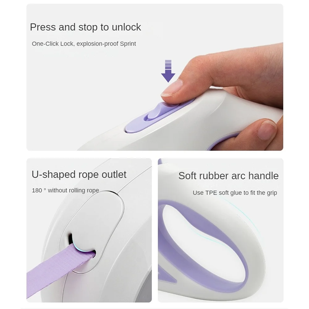 Retractable Dog Leash Puppy Pet Walking Running Leashes For Small Dogs Cats Automatic Extendable Pet Leads Rope Roulette 3M 5M