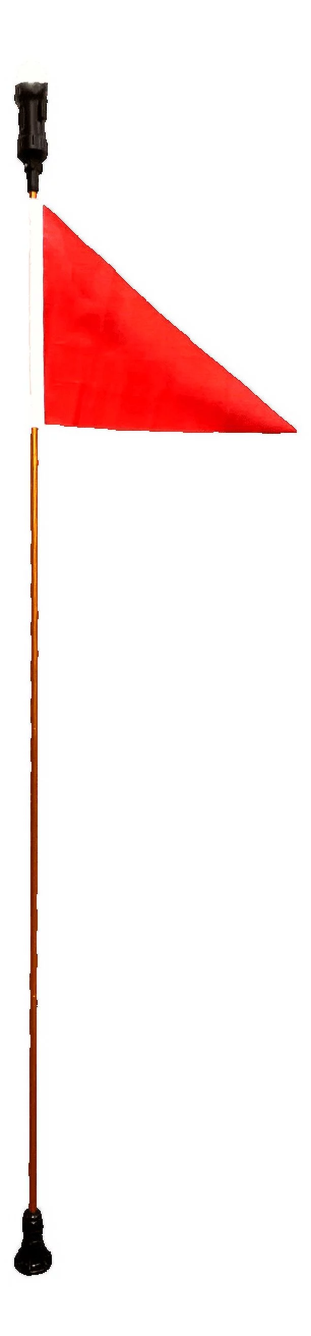 Pactrade Marine Pontoon Kayak Canoe Flag Pole Lock Socket Base Red Triangle Flag 48