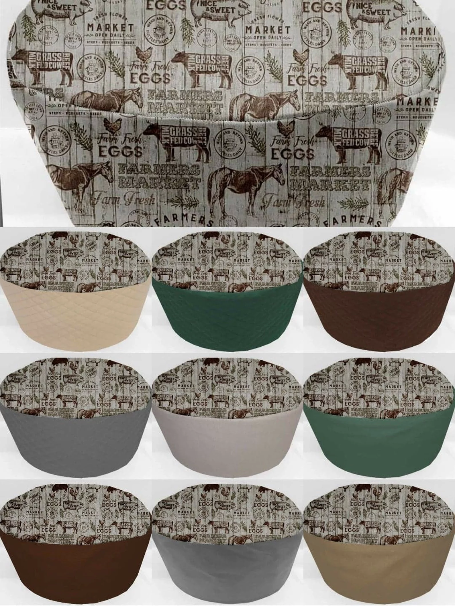 Farmers Market Slow Cooker Cover by Penny's Needful Things (All Farmers Market, Large)