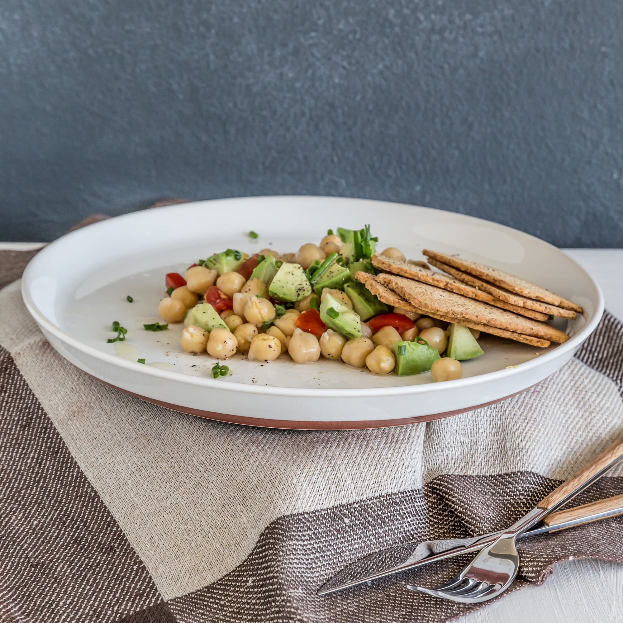 Better Homes & Gardens Claybrooke Stoneware Cream Dinner Plates, Set of 4