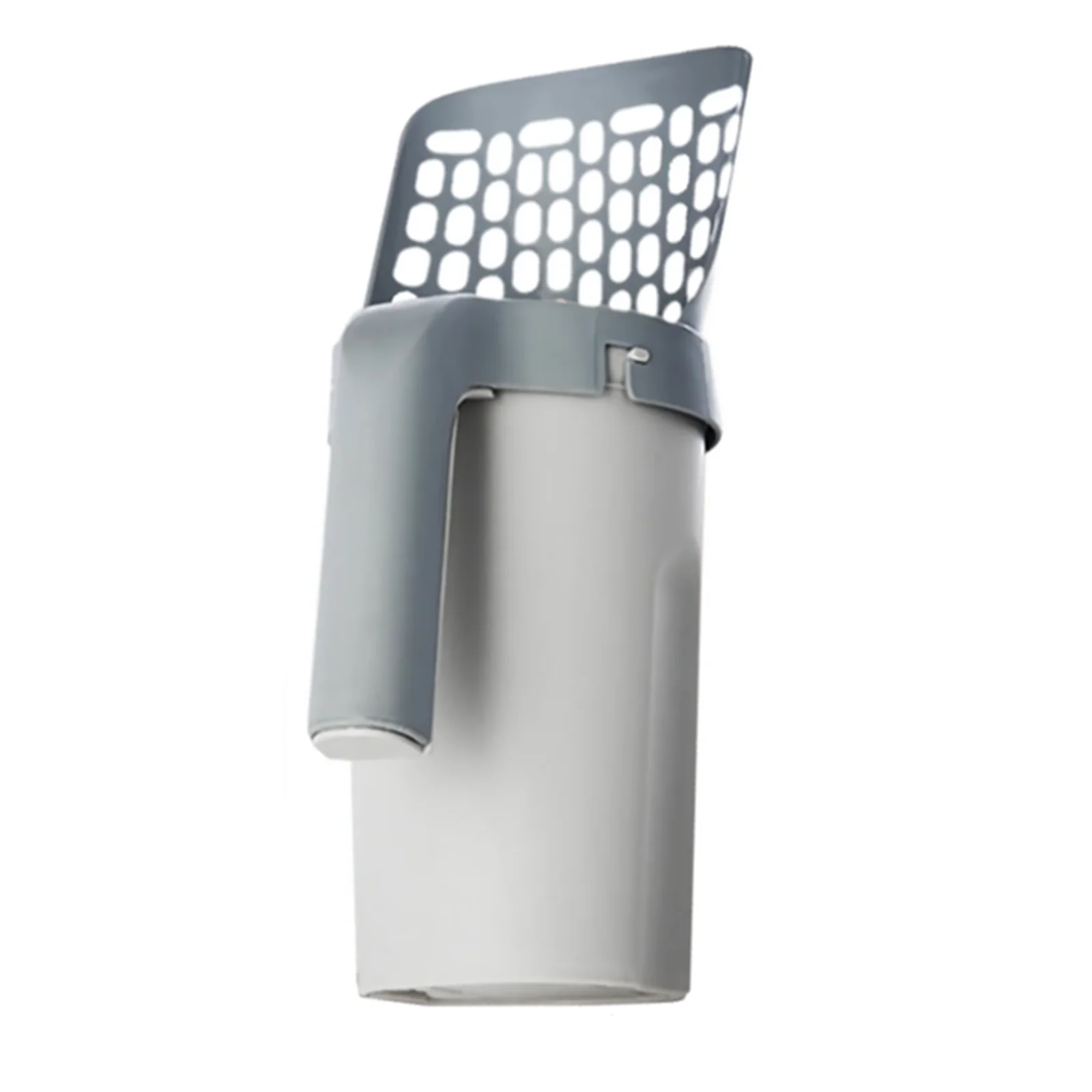 Removable Cat Litter Shovel with Garbage Bag Holder Efficient Cleaning and Waste Filtering for Cat Sandbox Bin