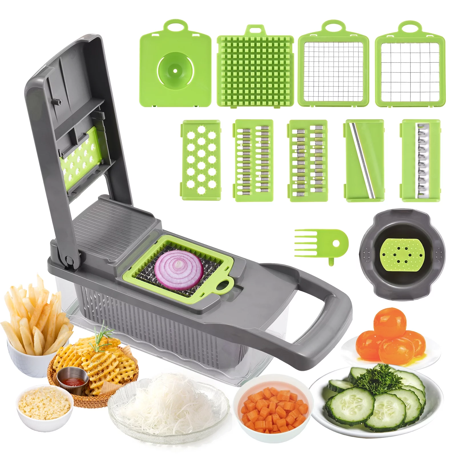 Yabuy Versatile Vegetable Chopper Cutter Grater, Essential Kitchen Composite Tool for Efficient Food Preparation