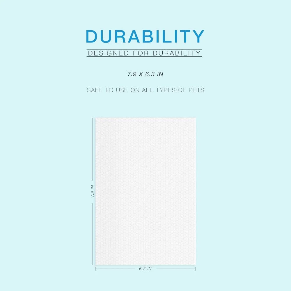 PUPMATE Natural Pet Grooming Wipes, 100 Fresh Counts, Extra Moist & Thick for Dogs & Cats, Puppies & Kittens 2 Packs-200 counts