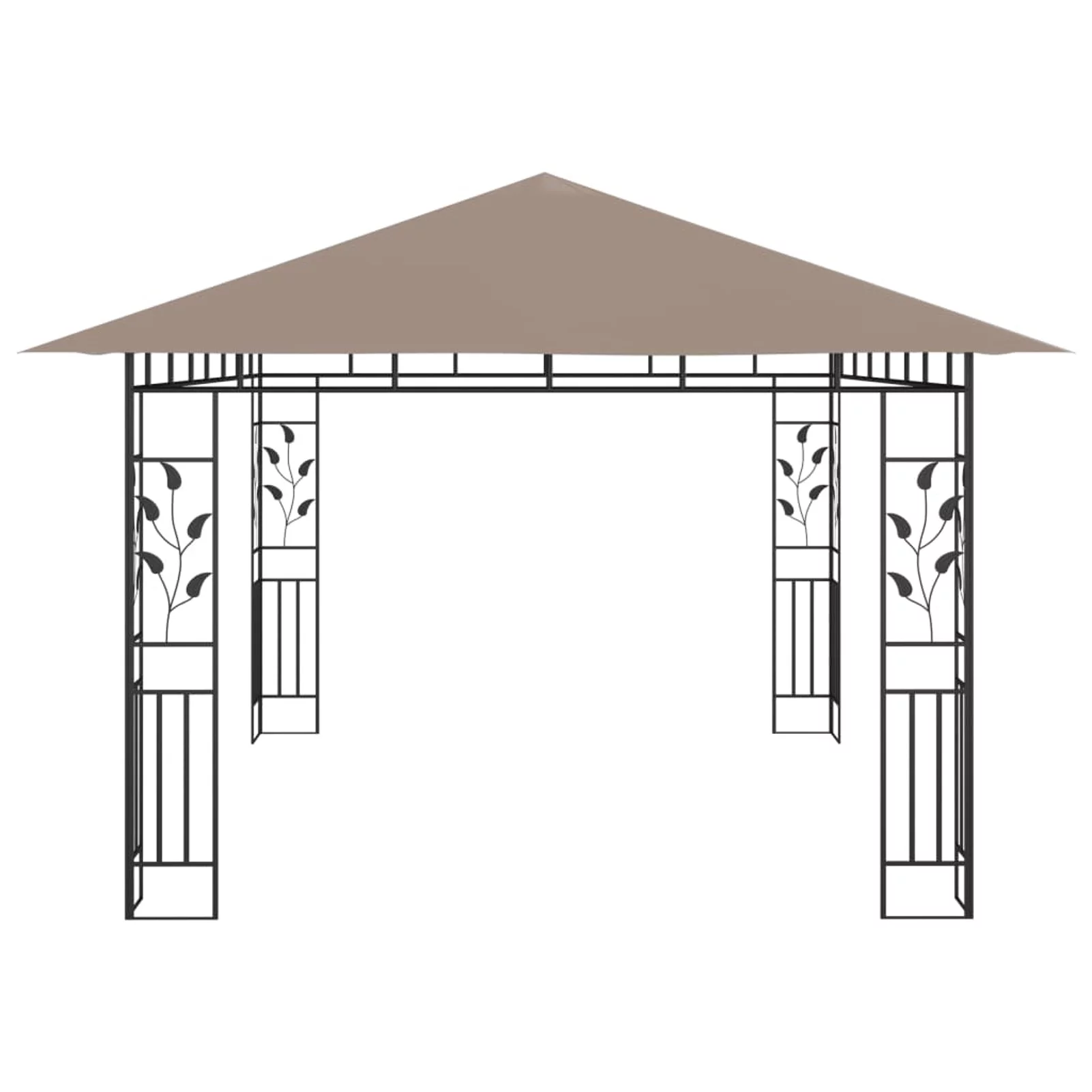 Lixada Gazebo with Mosquito Net 13.1'x9.8'x9' Taupe 180 g/m²
