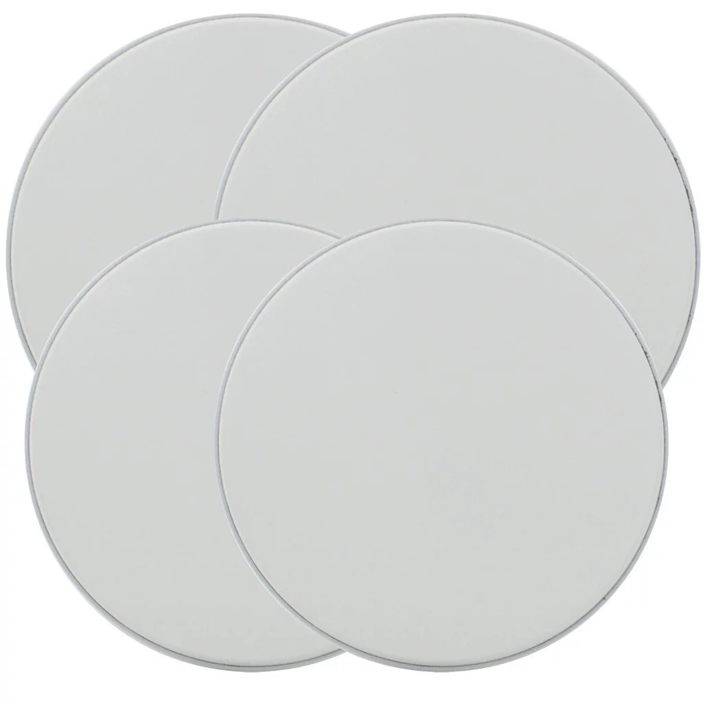 Range Kleen 501 4 Pack Round White Burner Kovers with 2 Small 8.5 Inch and 2 Large 10.5 Inch