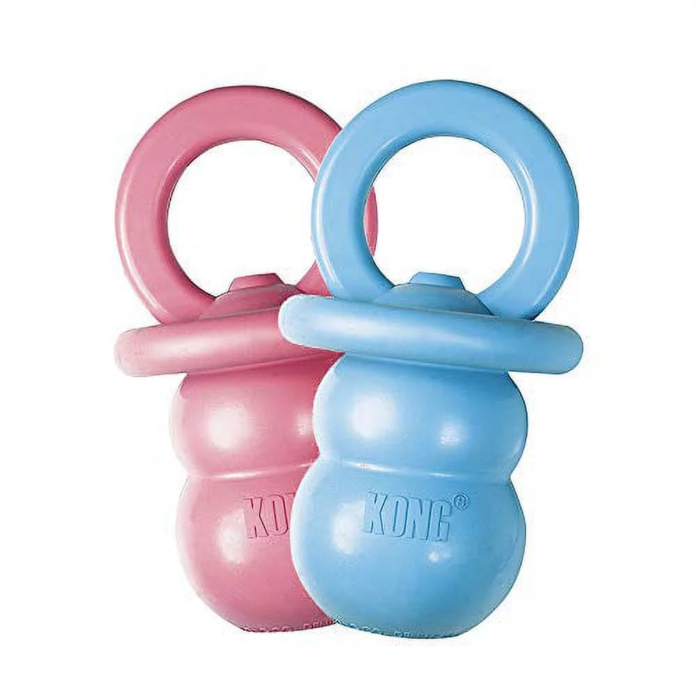 KONG - Puppy Binkie - Soft Teething Rubber, Treat Dispensing Dog Toy (Assorted Colors) - for Medium Puppies