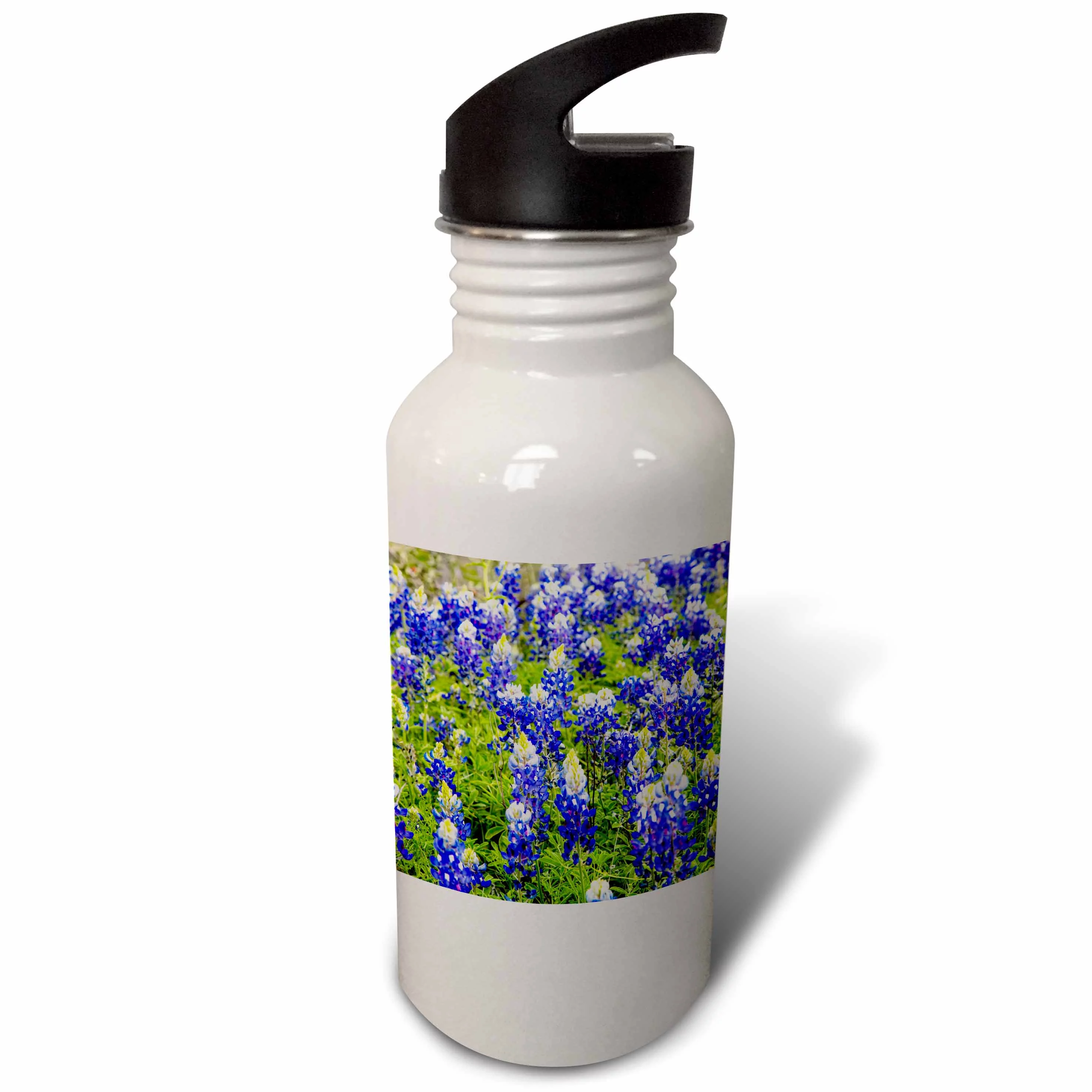 Bluebonnet flowers near Willow City, Texas, USA 21 oz Sports Water Bottle wb-190031-1