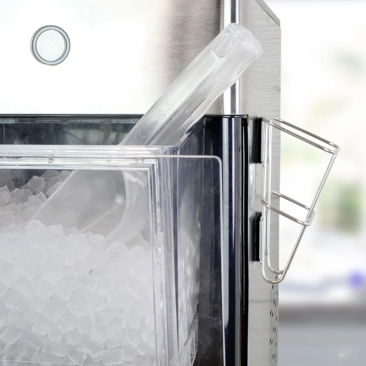 Darware Ice Maker Scoop w/Holder (2-Piece Set); Scooper Accessory for Counter Top Ice Makers and Machines