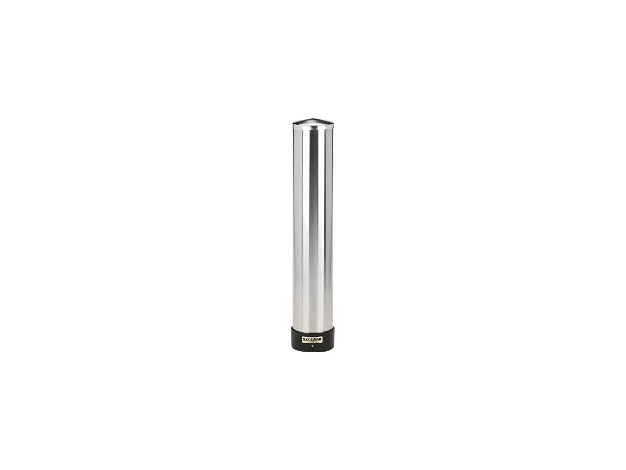 San Jamar C3400P Large Water Cup Dispenser w/Removable Cap,Wall Mounted, Stainless Steel
