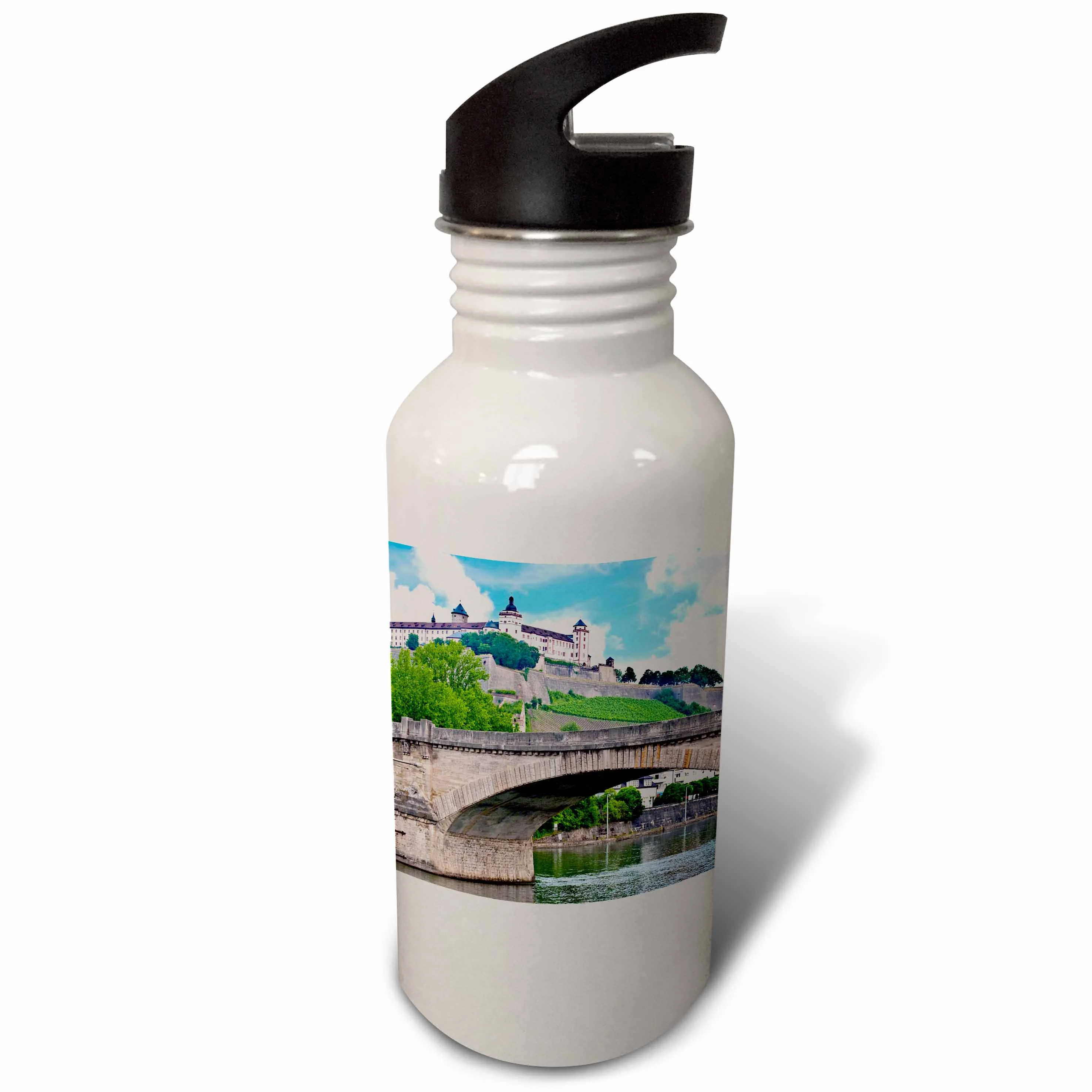 Bridge, Marienberg Fortress, Wurzburg, Germany - EU10 MGL0185 - Miva Stock 21 oz Sports Water Bottle wb-137256-1