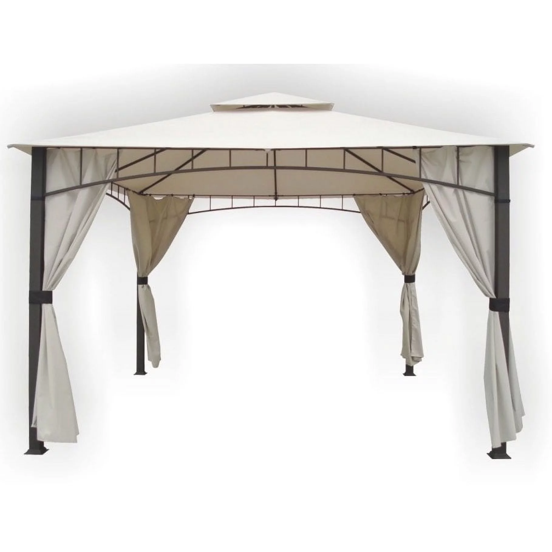 Garden Winds  Replacement Canopy Top and Side Mosquito Netting Set for the SOHO 10 x 12 Gazebo, Beige, RipLock 350