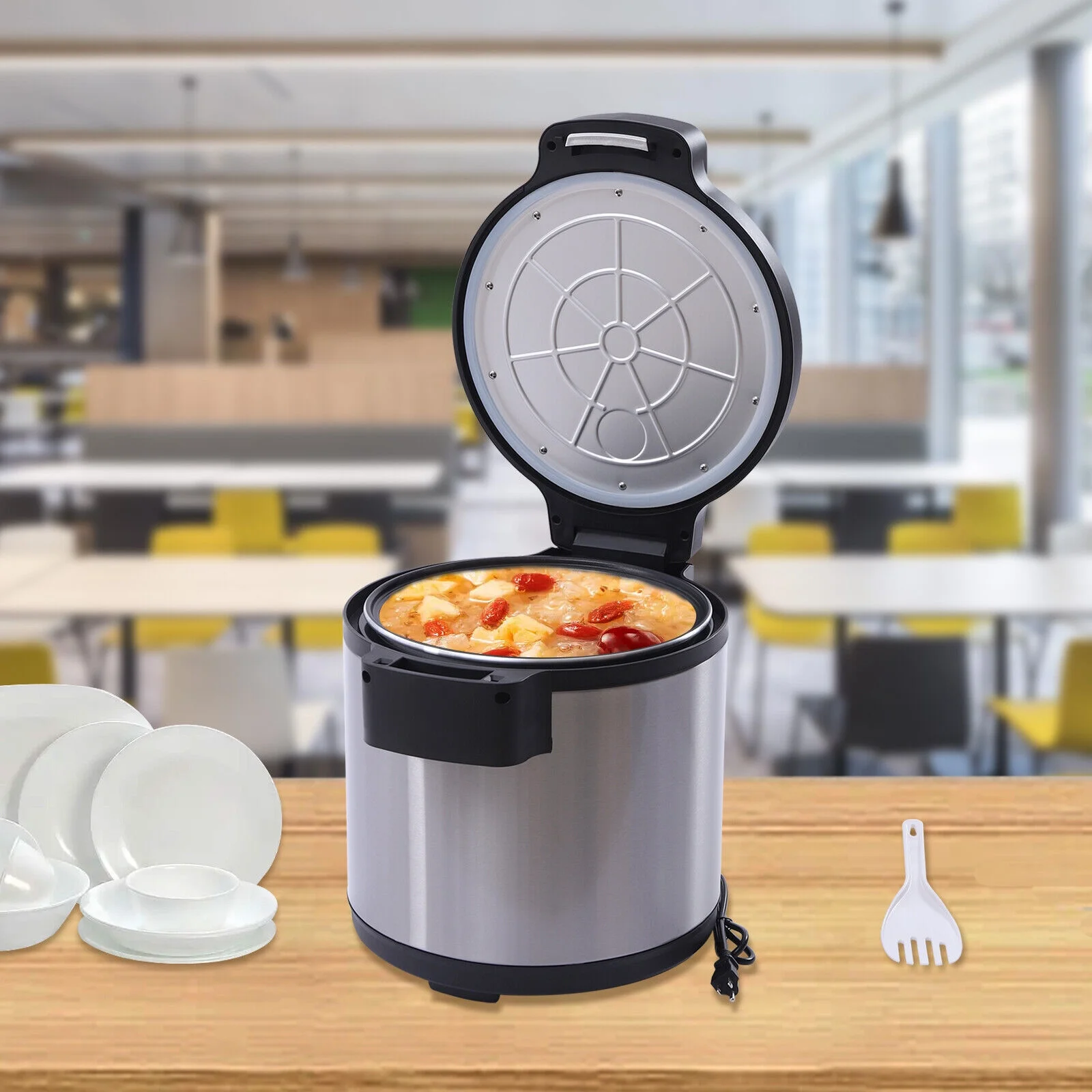 Electric Rice Warmer Stainless Steel Cylindrical Shape Commercial Rice Warmers New