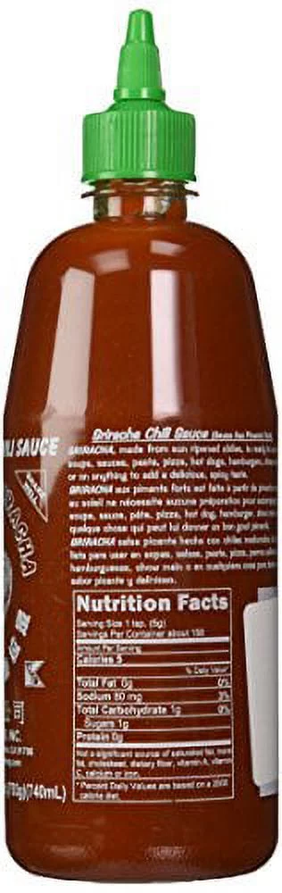 Sriracha Chili Hot Sauce, 28 Ounce Bottle (Pack of 2)