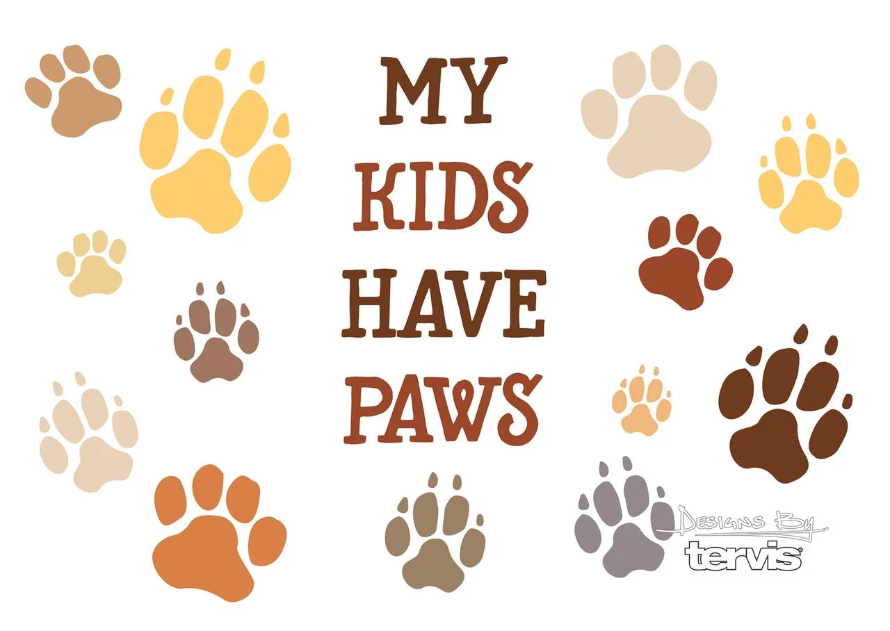 Tervis My Kids Have Paws Triple Walled  Insulated Tumbler Travel Cup Keeps Drinks Cold & Hot, 30oz, Stainless Steel