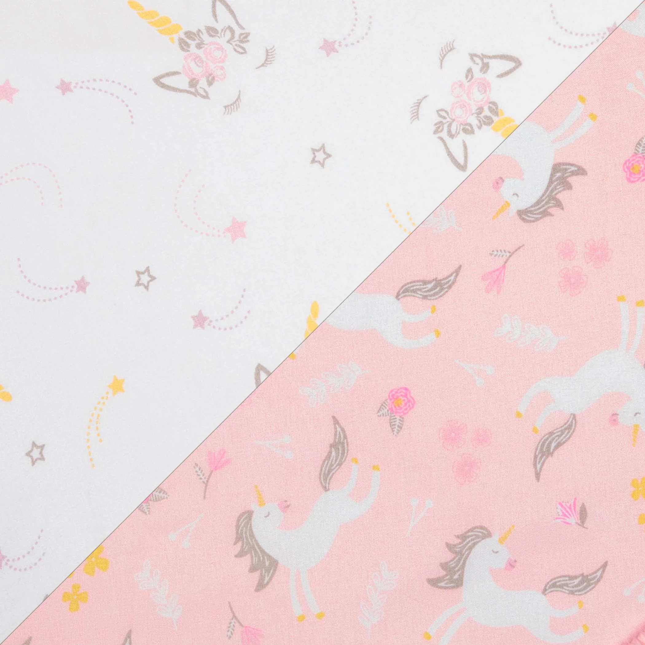 Sammy & Lou Infant Unicorn Printed Microfiber Deep Pocket Crib Sheets for Infant, Multicolor, 2 -Pieces, 200 Thread Count