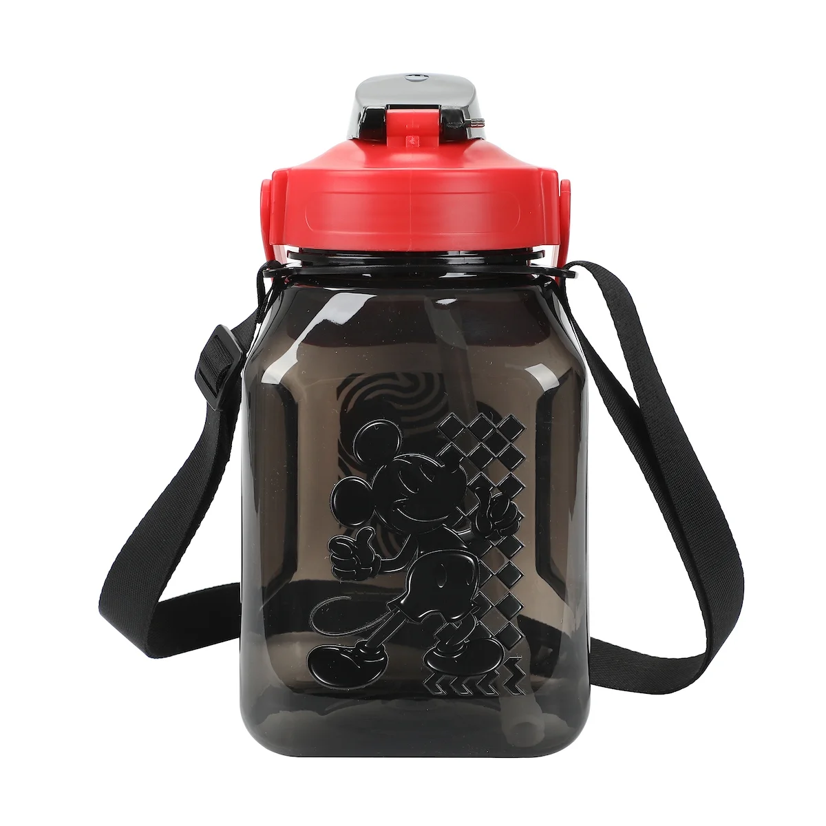 Disney Mickey Mouse Ears 50 Oz Black Water Bottle With Carrying Strap