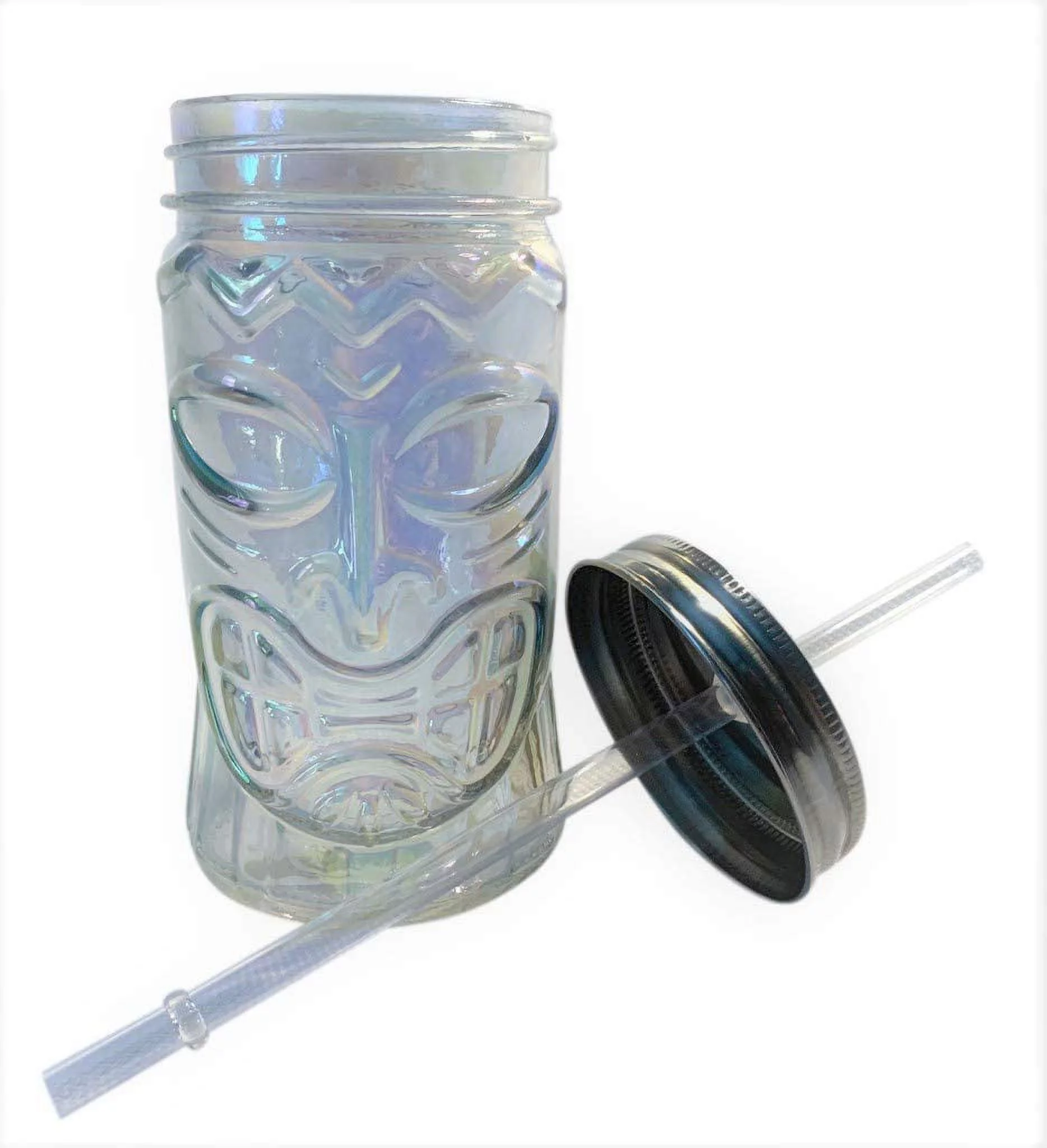 Christian Brands 10-06365-002 16.5 oz Rinbow Tiki Shaped Sipper