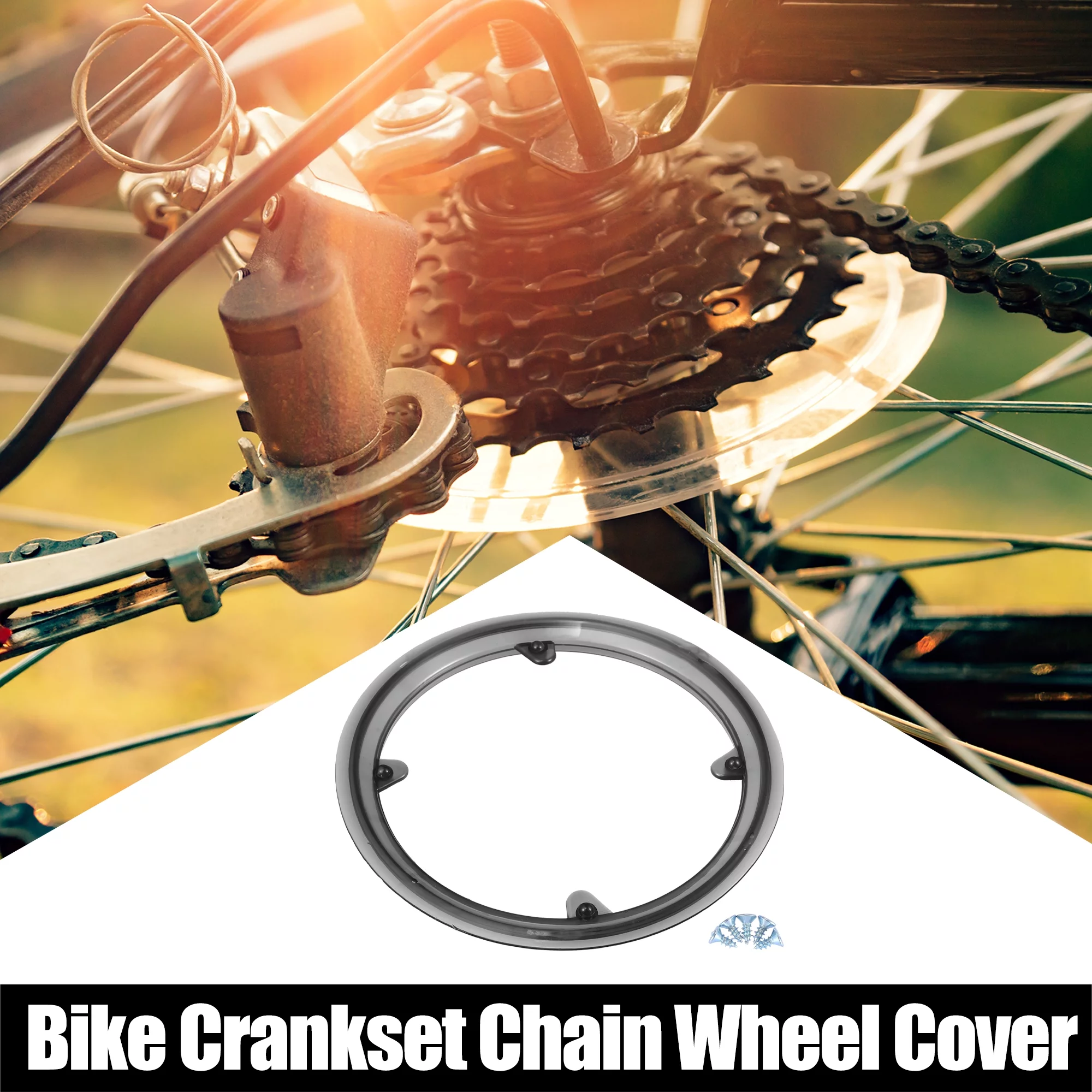 Unique Bargains 2pcs 42 Teeth 9.7-10.7cm 4 Holes Bicycle Bike Crankset Chain Wheel Cover Protection Chain Wheel Protective Brown Hollow