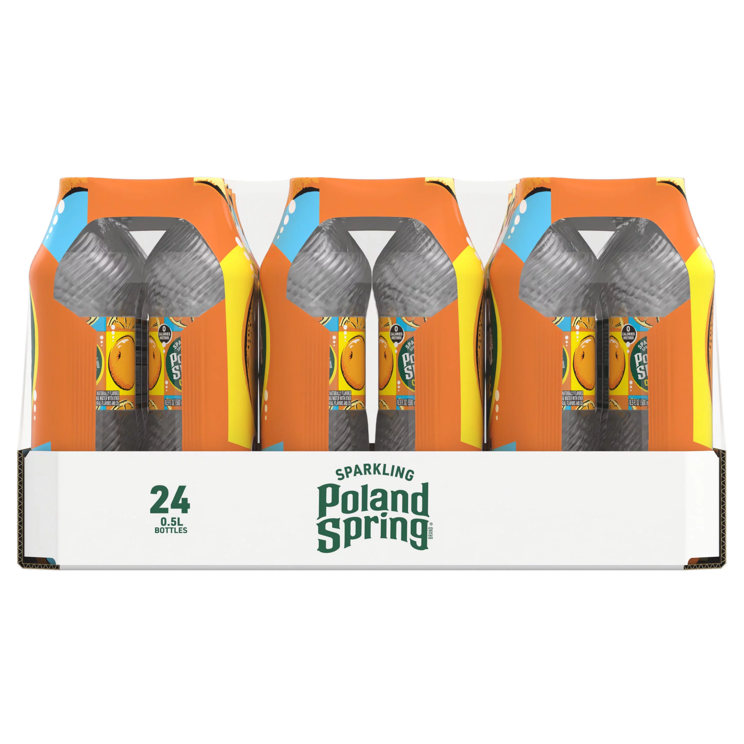 Poland Spring Sparkling Water, Orange, 16.9 oz. Bottles (24 Count)