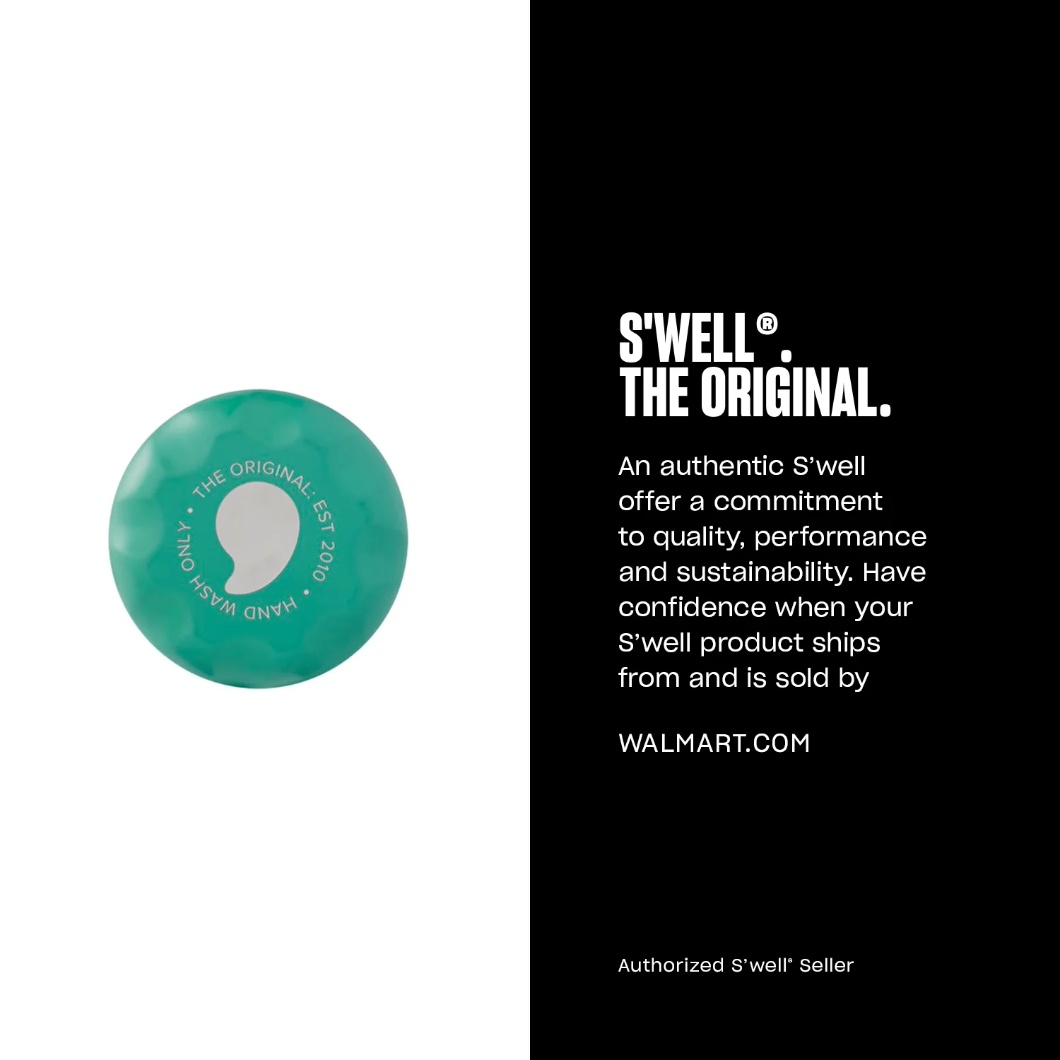 S'well Vacuum Insulated Stainless Steel Water Bottle, Eucalyptus, 17 oz