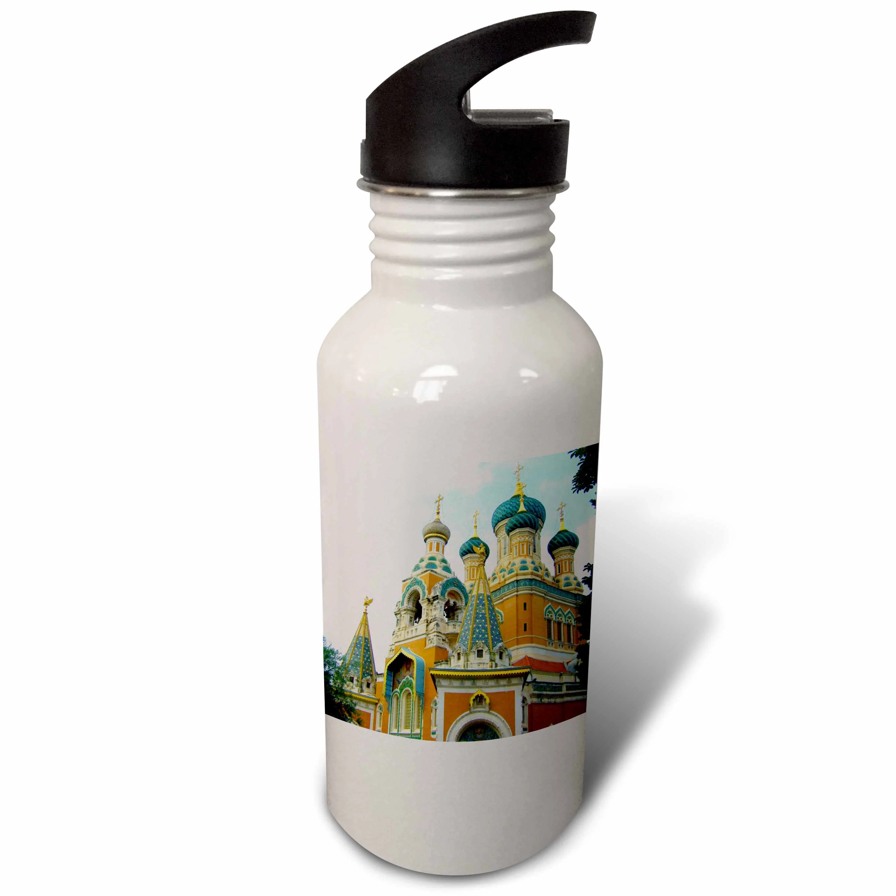 Orthodox Russian Cathedral photo - Church in Nice, France 21 oz Sports Water Bottle wb-164887-1