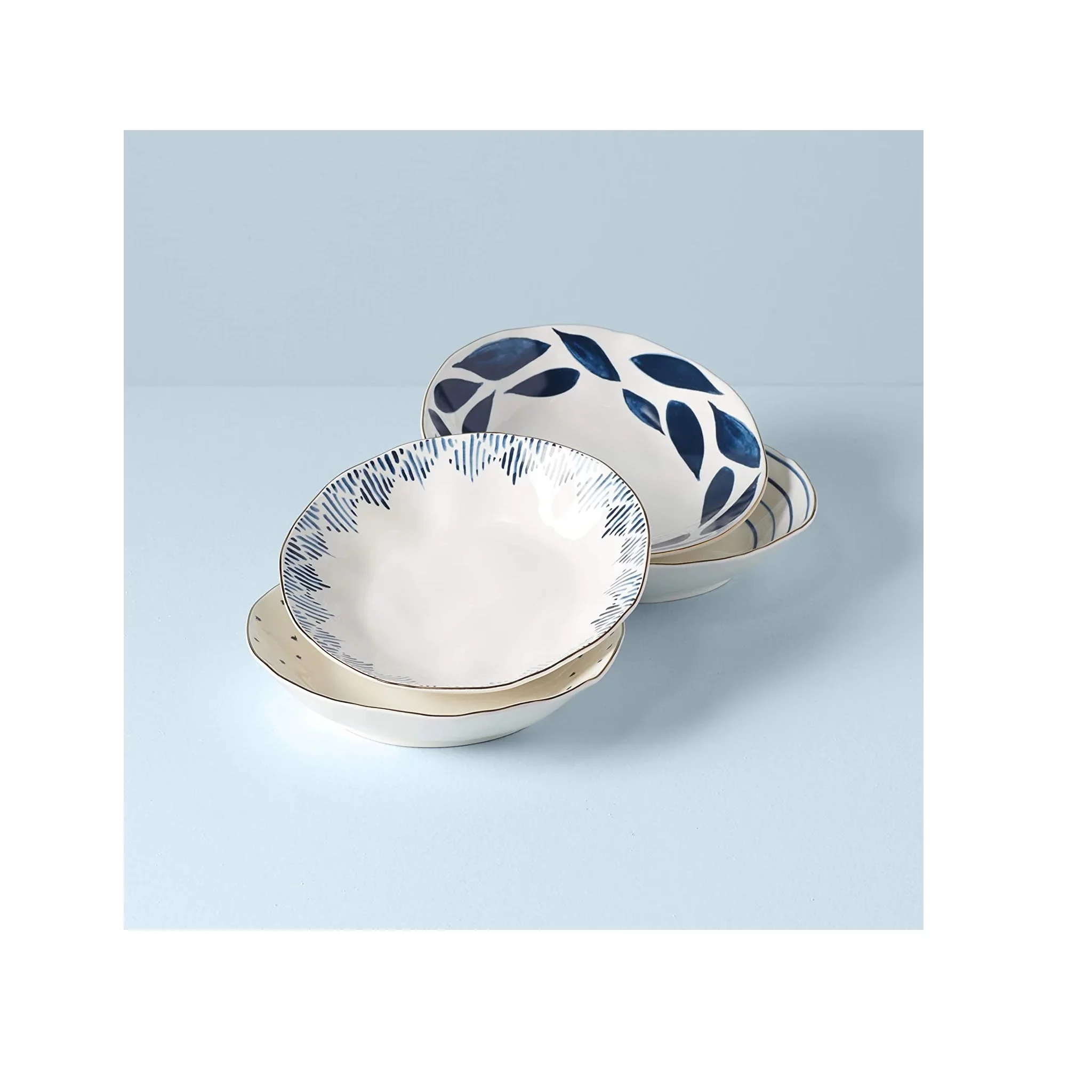 Lenox Blue Bay Pasta Bowl, Assorted Set of 4