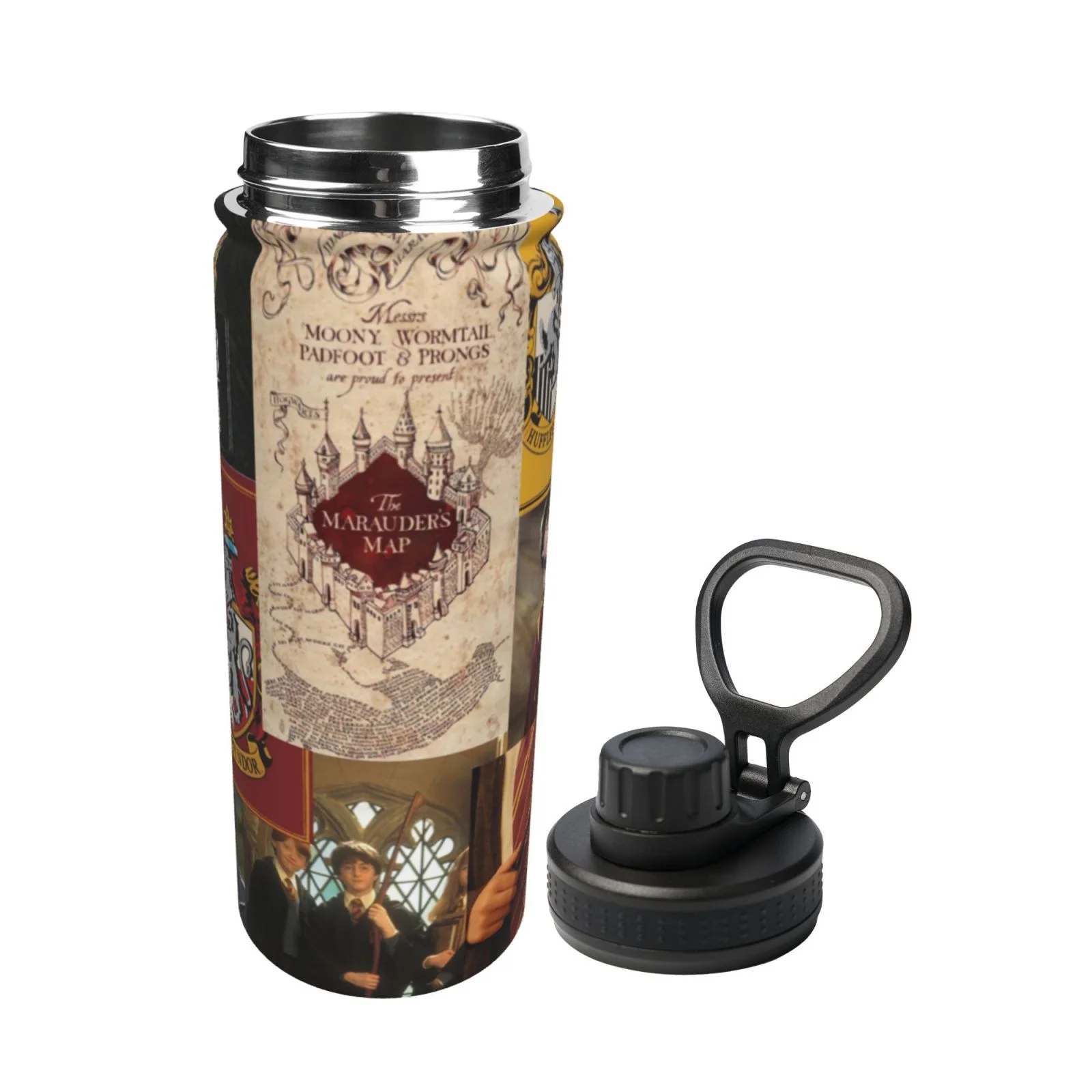 Logo Harry Potter Sports Insulated Water Bottles Kettle Stainless Steel Portable Cup18OZ For Travel Gym School