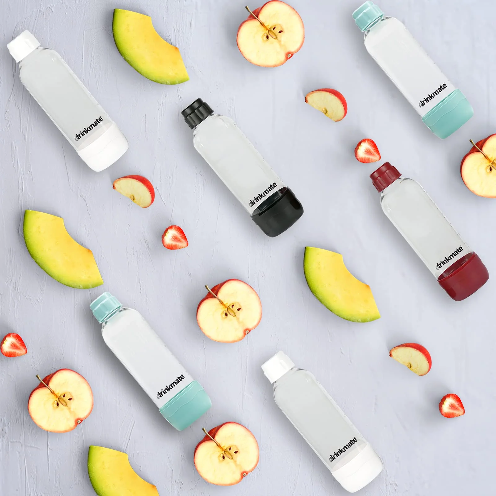 Drinkmate Carbonation Bottles (2 Pack) (1 L, Arctic Blue)