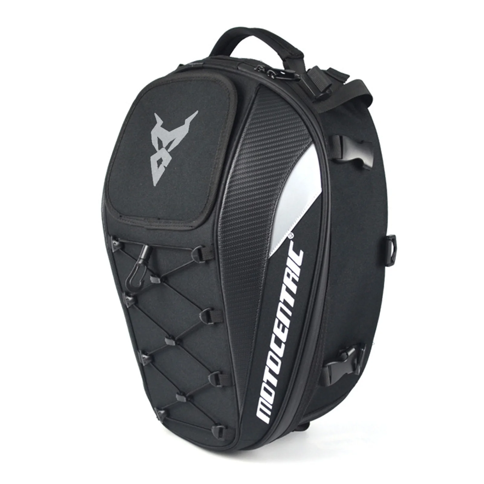 OWSOO Motorcycle Seat Bag Dual Use Motorbike Luggage Storage Bags Grey