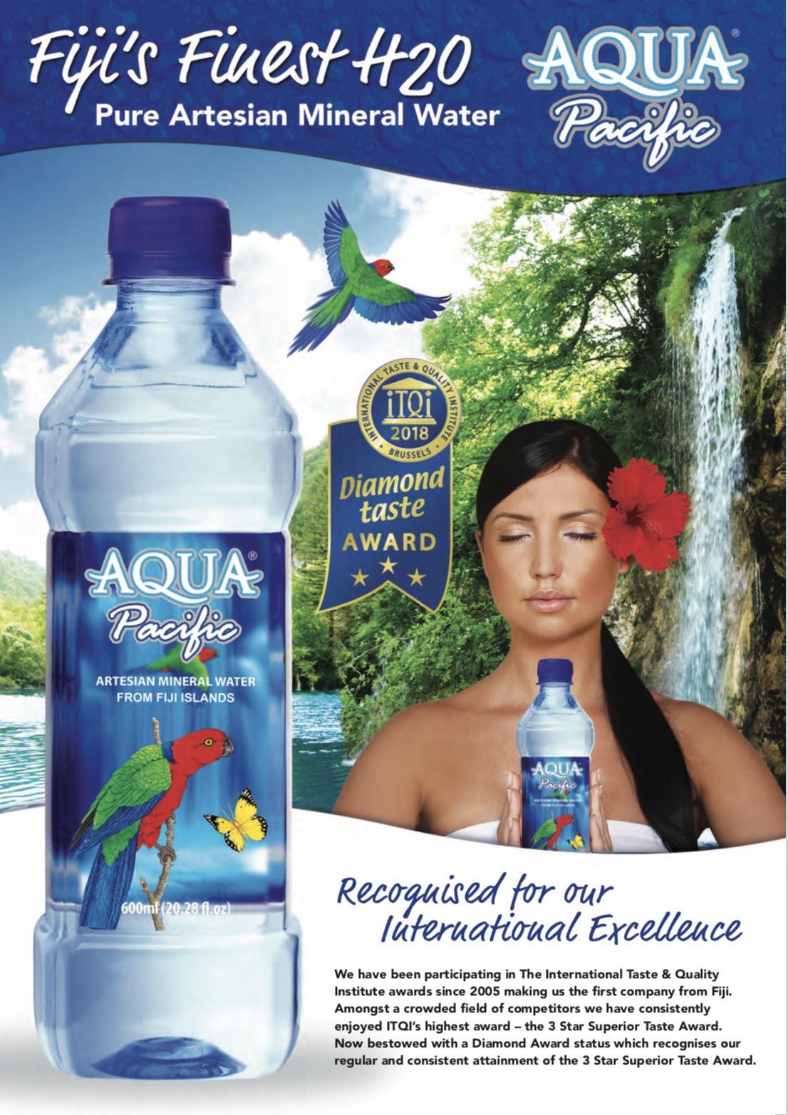 From FIJI - Aqua Pacific® Natural ARTESIAN Mineral Water (Case Pack 24 x 20.28 Oz Bottles) CRAFTED BY NATURE