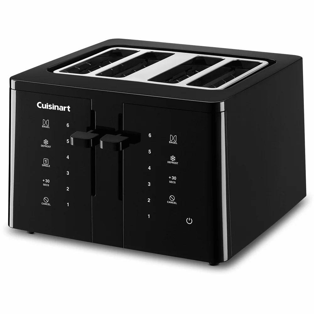 Cuisinart CPT-T40 4-Slice Touchscreen Toaster Black Bundle with 1 Year Extended Protection Plan
