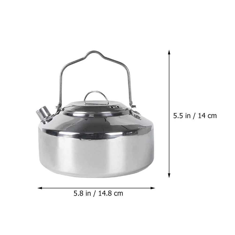 Stainless Steel Camping Kettle 1L Lightweight Outdoor Gear