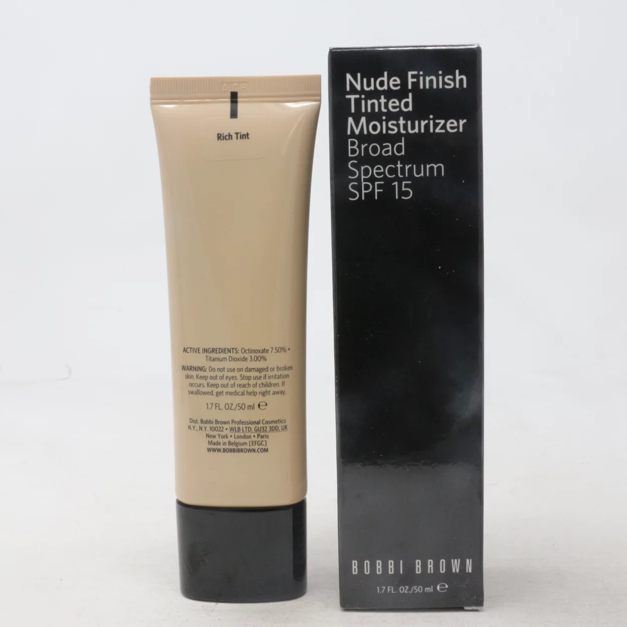 bobbi brown nude finish tinted moisturizer spf 15 (rich tint)