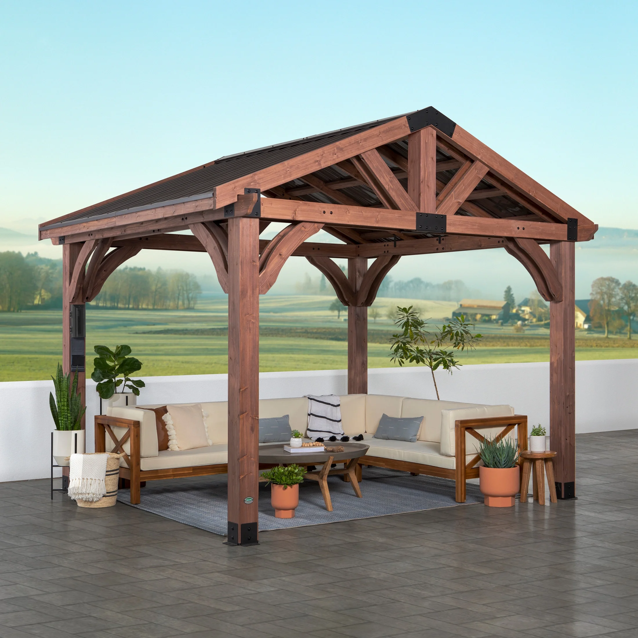 Backyard Discovery 12 X 10 Arlington Gazebo With Electric