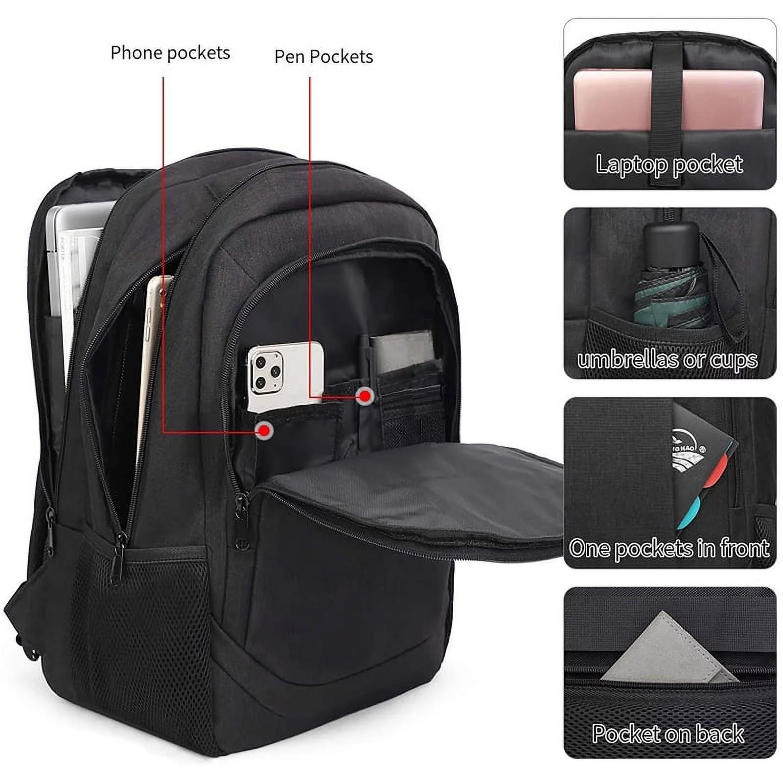GIVIMO Safe Travel Laptop Backpack, Black