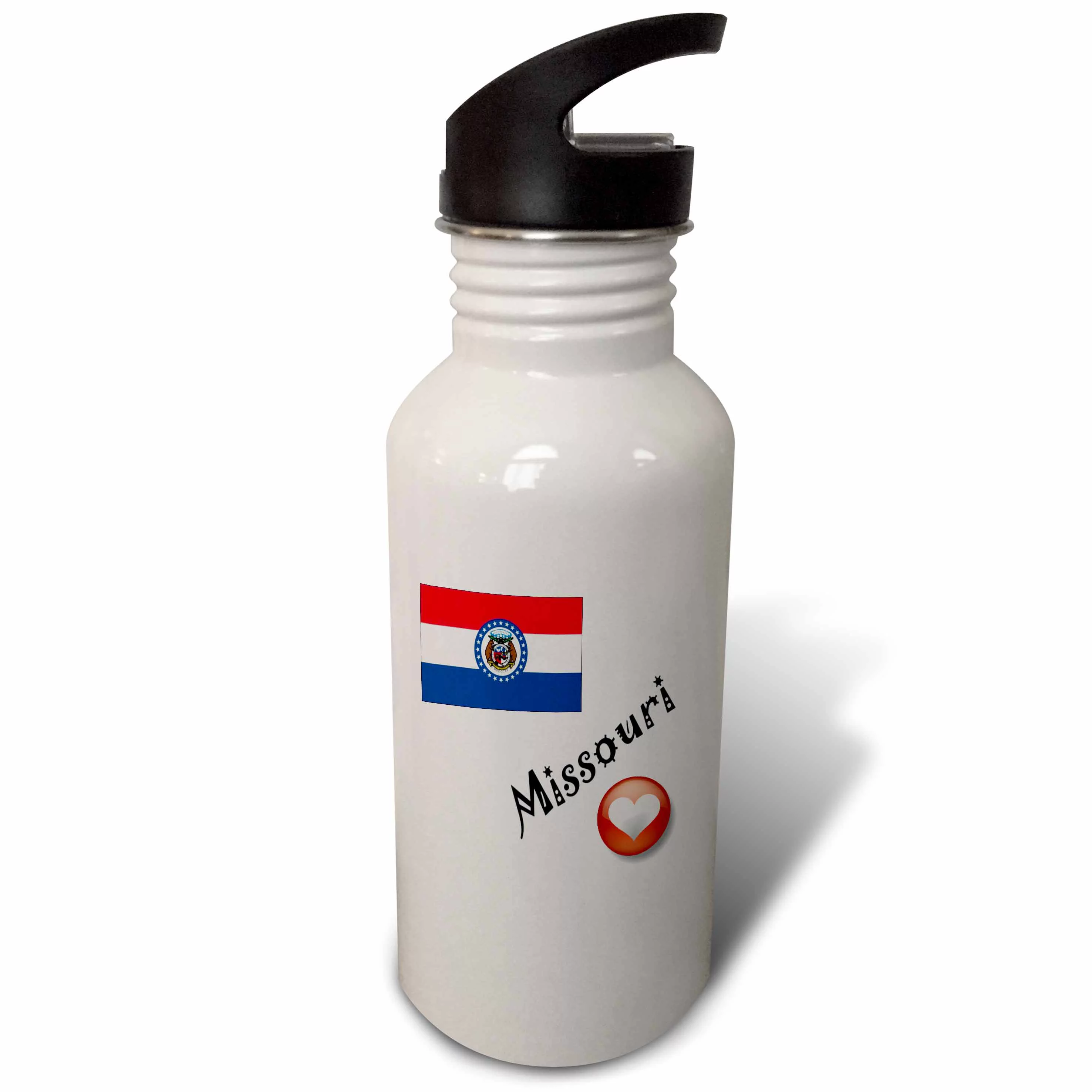 I Love Missouri 21 oz Sports Water Bottle wb-7193-1