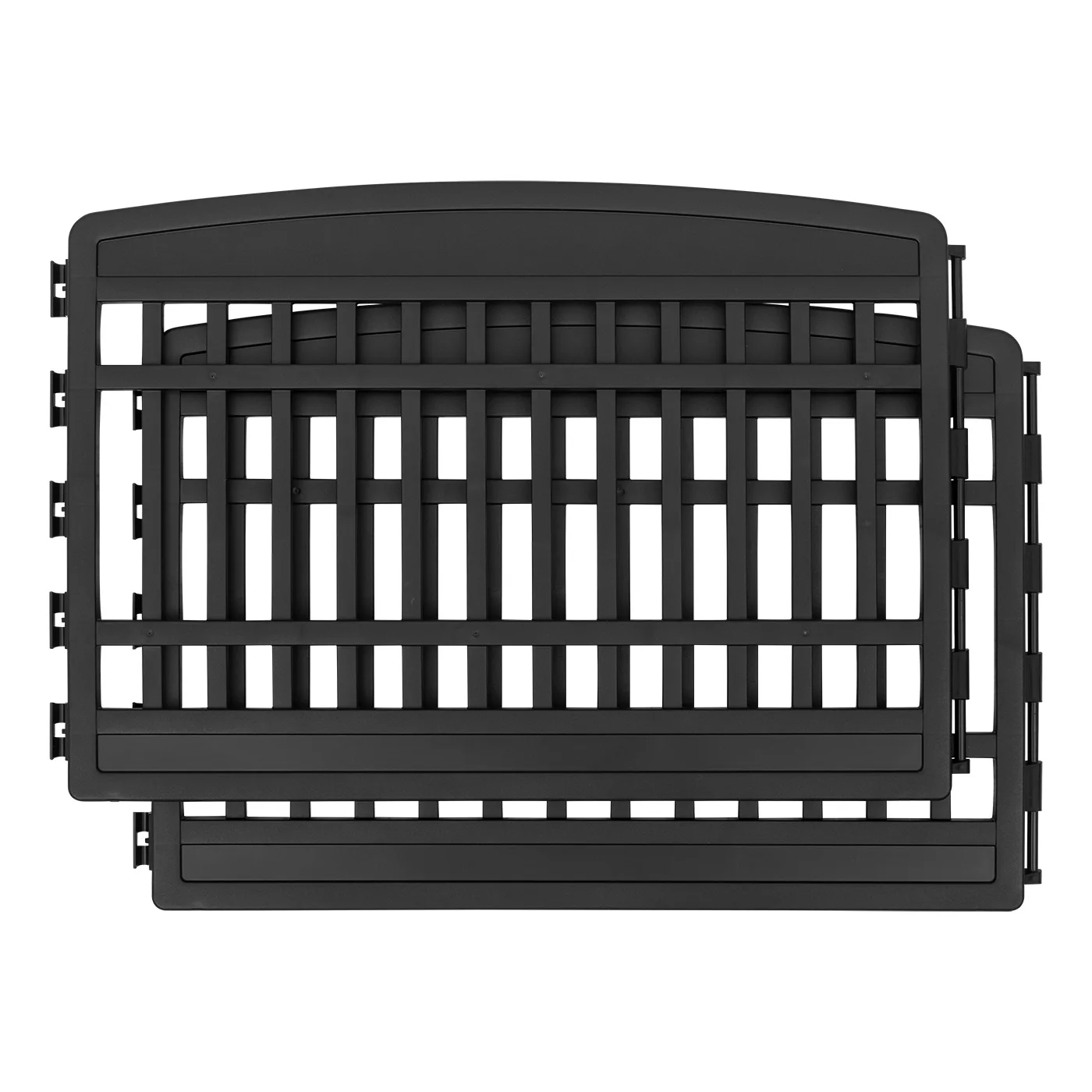 IRIS USA 24'' Pet Playpen 2 Panel Add-On, Dog Playpen, Puppy Small Medium Dogs, Heavy-Duty Molded Plastic, Rust-Free, Customizable, Black