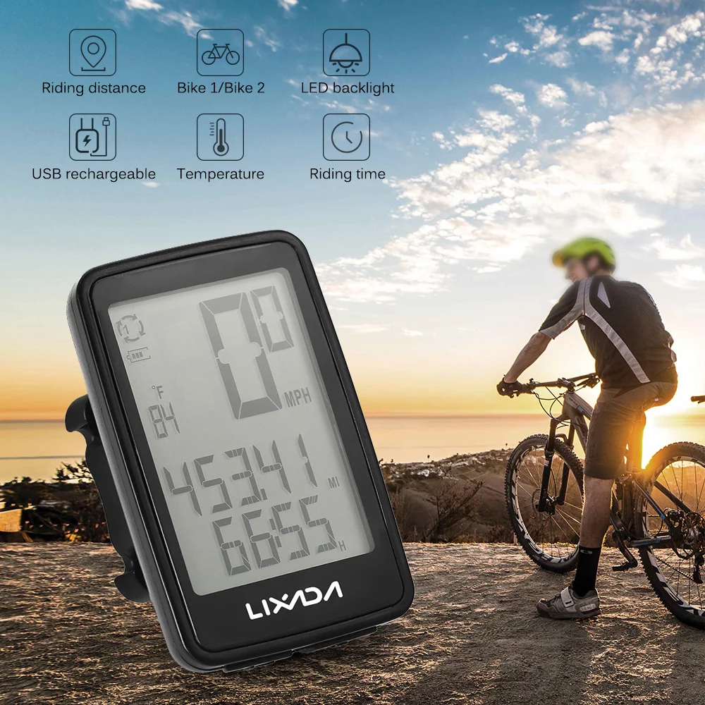 Lixada Bike Speedometer,Computer Usb Computer With Bike Computer Usb Water-proof Computer Qisuo Eryue Jinmie Cadence Usb Reable Wireless Bicle