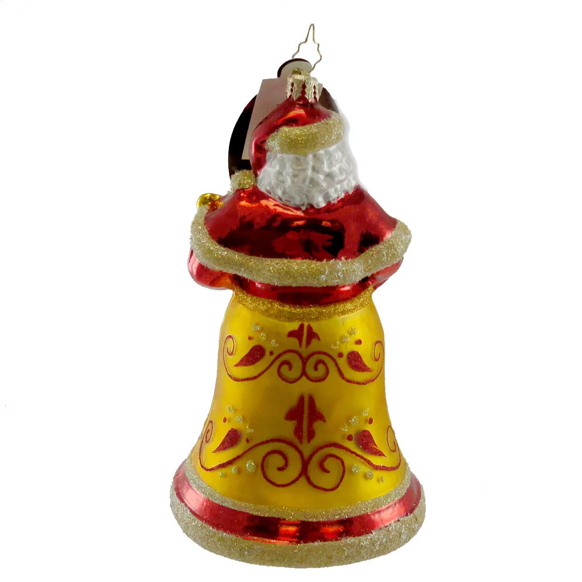 Christopher Radko GOLDEN CHIME NICK Blown Glass Ornament Christmas Santa Bell