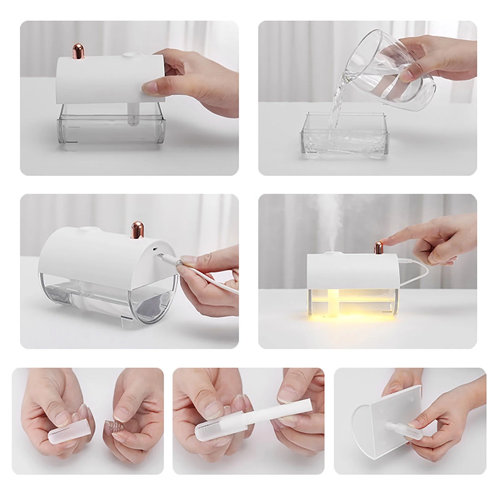 Jpgif Steam Small Ship Humidifier Mini USB Mini Office Air Purifier