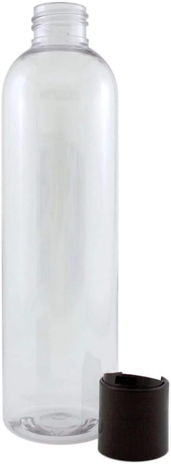 8 Fl Oz Clear Plastic Bottle With Dispenser Lid (6 Pack)