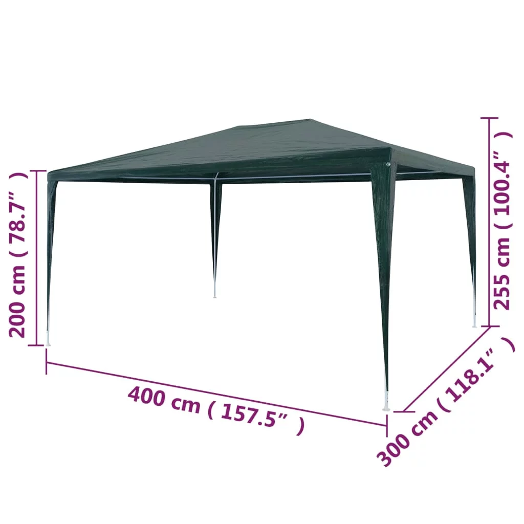 Buyweek Party Tent PE Green 9.8'x13.1'