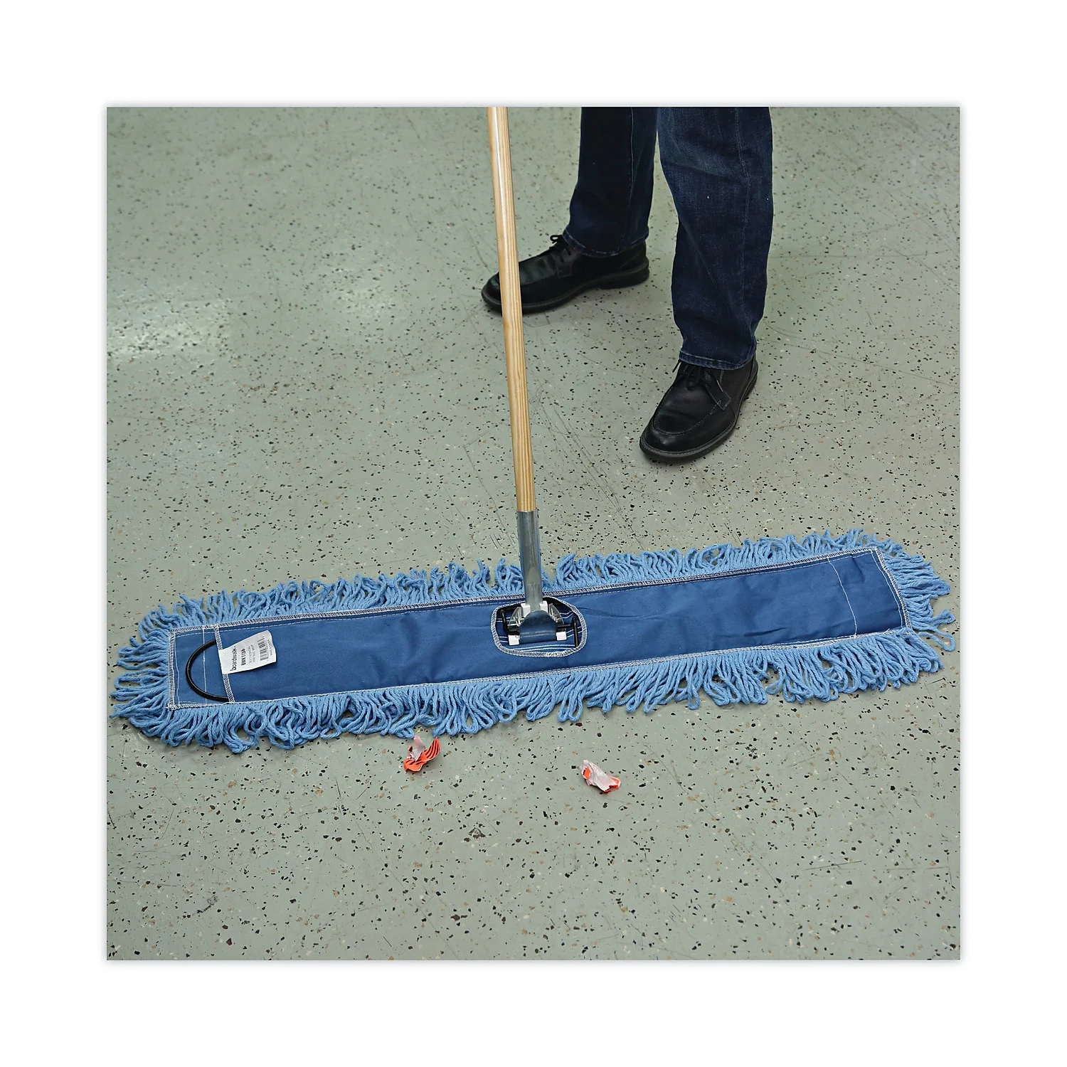 Boardwalk Dry Mopping Kit, 36 x 5 Blue Blended Synthetic Head, 60