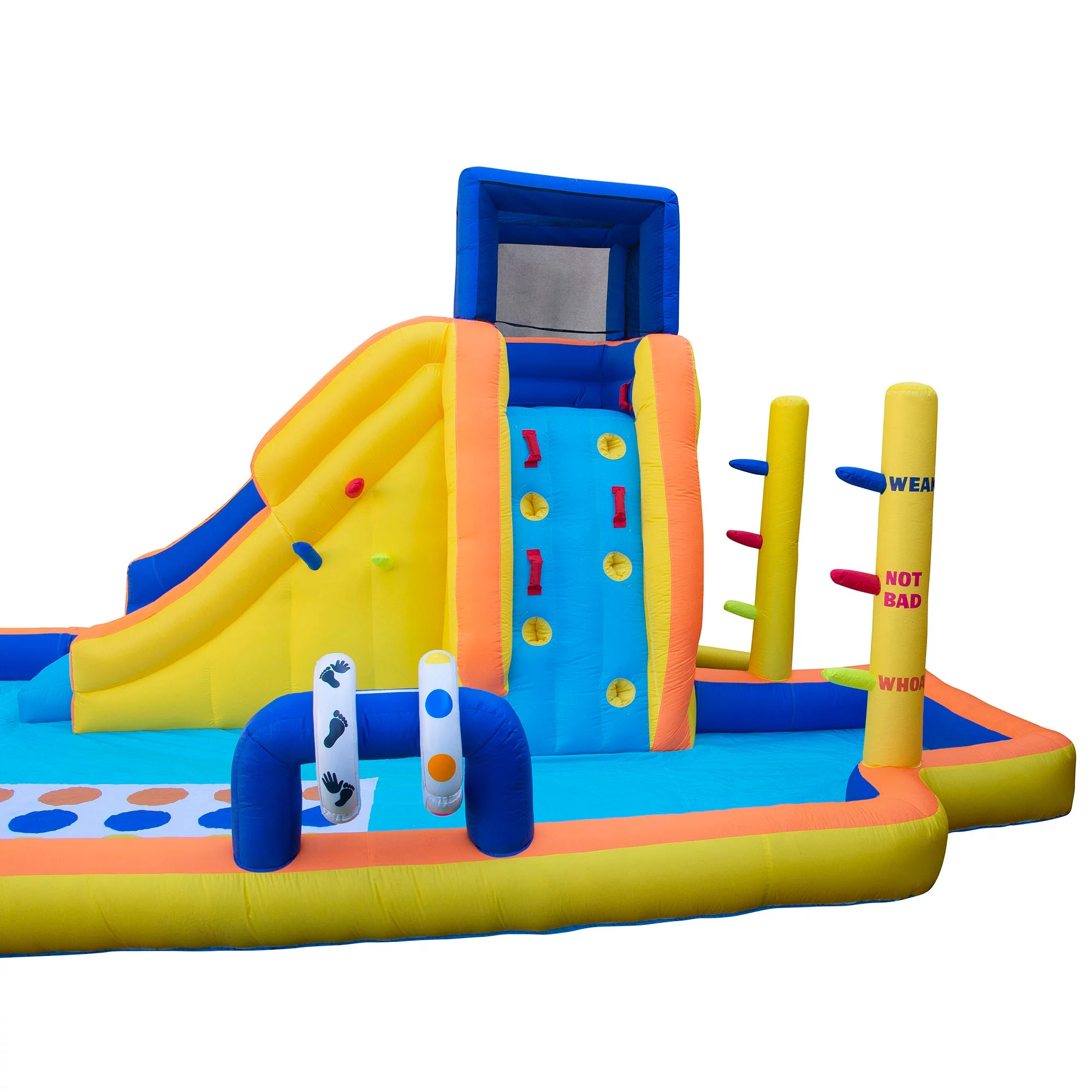 Banzai Inflatable Bouncer Water Game Park with Twister, Limbo, & Ring Toss