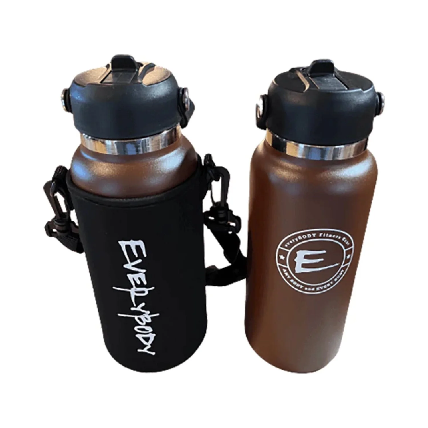 Everybody Fitness Gear 32oz Stainless Steel Brown Water Bottle