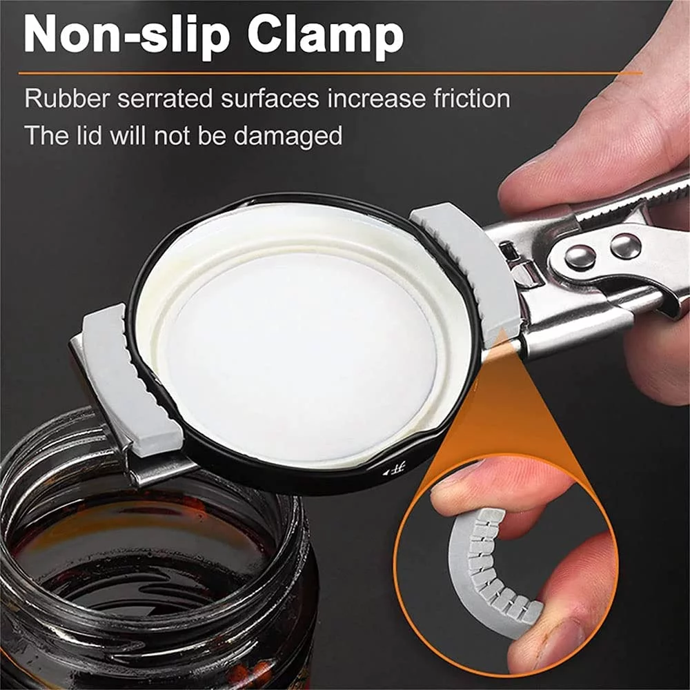 Fullofcarts Jar Opener, Jar Opener for Weak Hands, Adjustable Multifunctional Stainless Steel can Opener Jar Lid Gripper, Lid Opener Jar Opener (3PCS)
